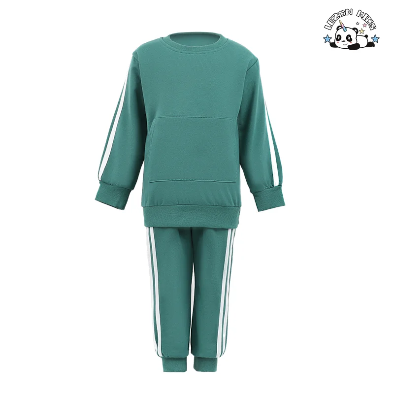 LEZONKIDS - Wholesale Children Clothing Set Autumn Cotton Sweatshirt and Jogger Boys Clothing Set